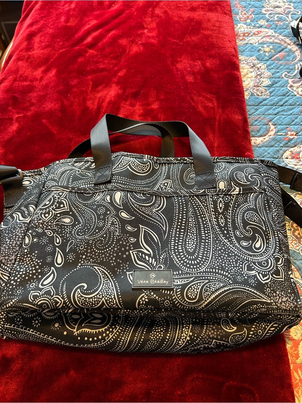 Vera Bradley Black and White Paisley bag